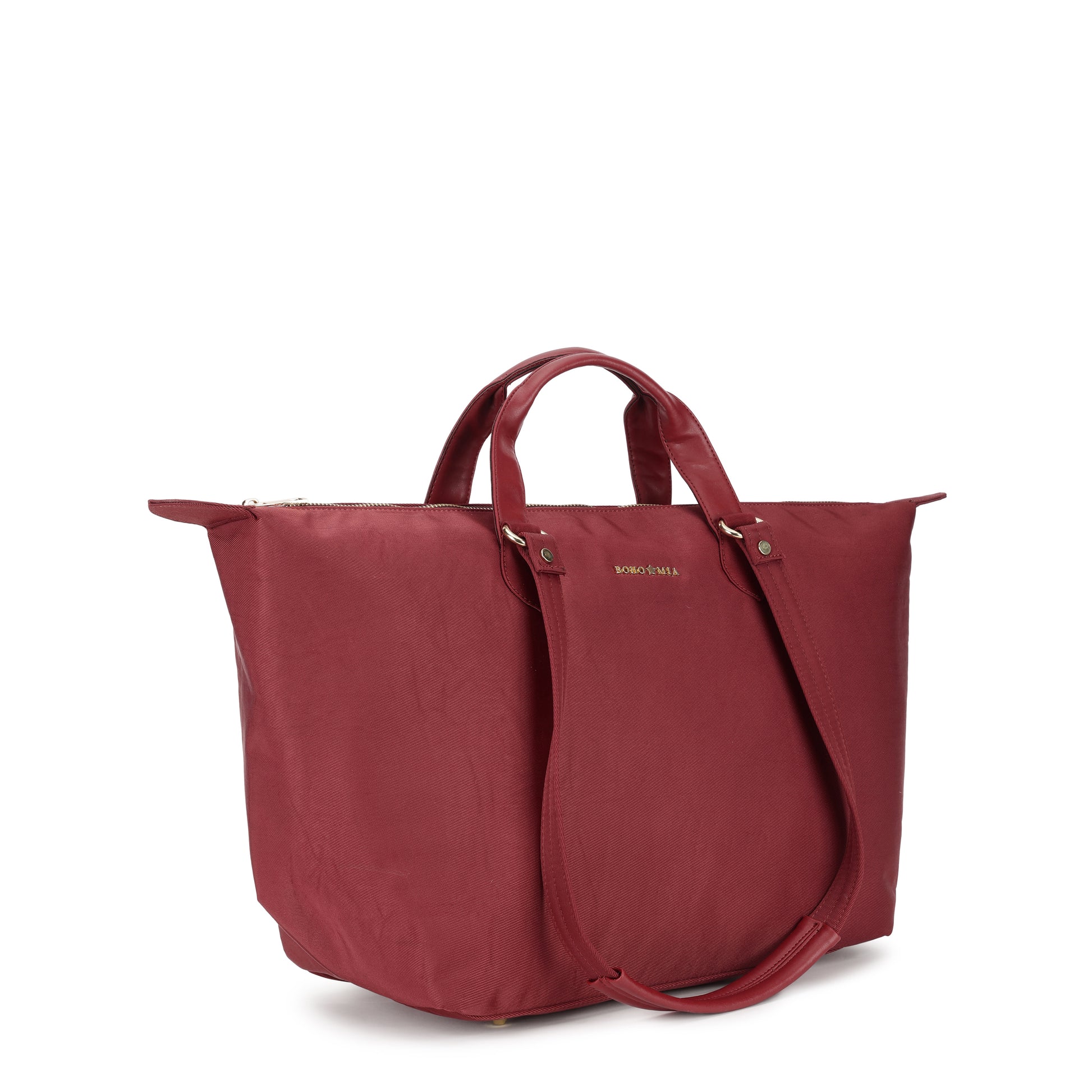 Cabin Tote Midi In Burgundy image 4