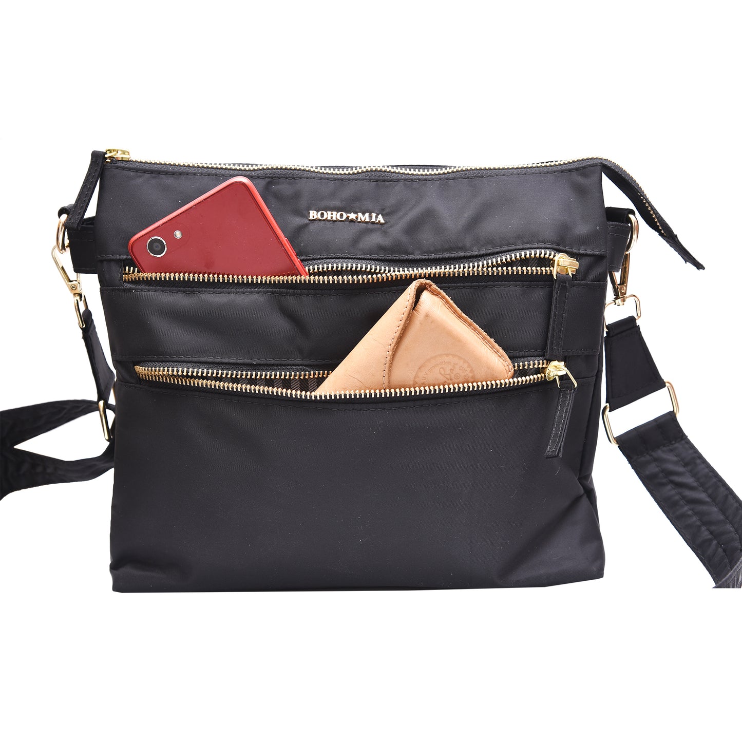 Tripper Crossbody/Sling Bag (Metal Zip) Black image 10