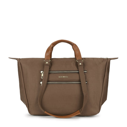 Cabin Tote Midi In Dark Brown image 2