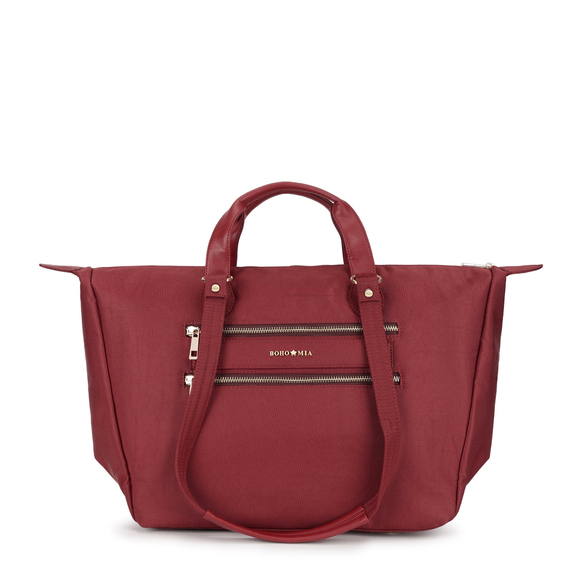 Cabin Tote Midi In Burgundy image 3